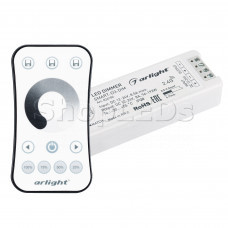 Диммер SMART-DIM-SET-RING (12-24V, 1x8A, ПДУ 2.4G) (Arlight, IP20 Пластик, 5 лет)