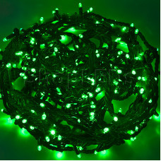 Гирлянда "Твинкл Лайт" 20 м, 240 диодов, цвет зеленый, черный провод "каучук", Neon-Night, SL303-324