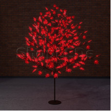 Светодиодное дерево "Клен", высота 2,1м, диаметр кроны 1,8м, красные светодиоды, IP 65, понижающий трансформатор в комплекте, NEON-NIGHT